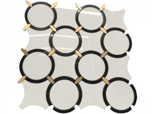 Dostawca mosiężnych płytek mozaikowych z naturalnego białego marmuru Waterjet